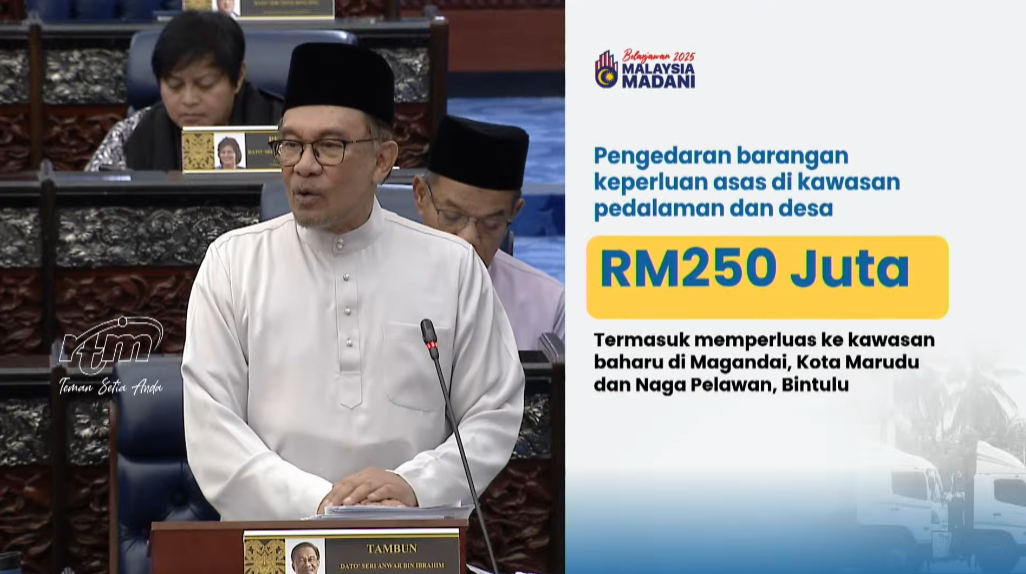 Bajet 2025 : RM250 Juta Diperuntukkan Untuk Barangan Keperluan Asas Di kawasan Pedalaman Dan Desa