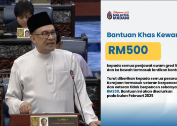 Bajet 2025 : Penjawat Awam Gred 56 Ke Bawah Dapat ‘Bonus’ RM500!