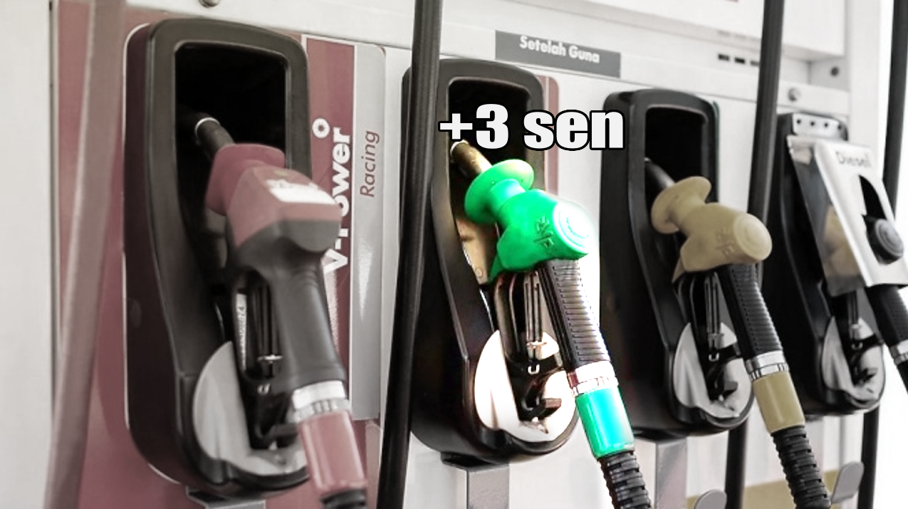 RON97 Naik 3 Sen, Harga Diesel dan RON95 Kekal!