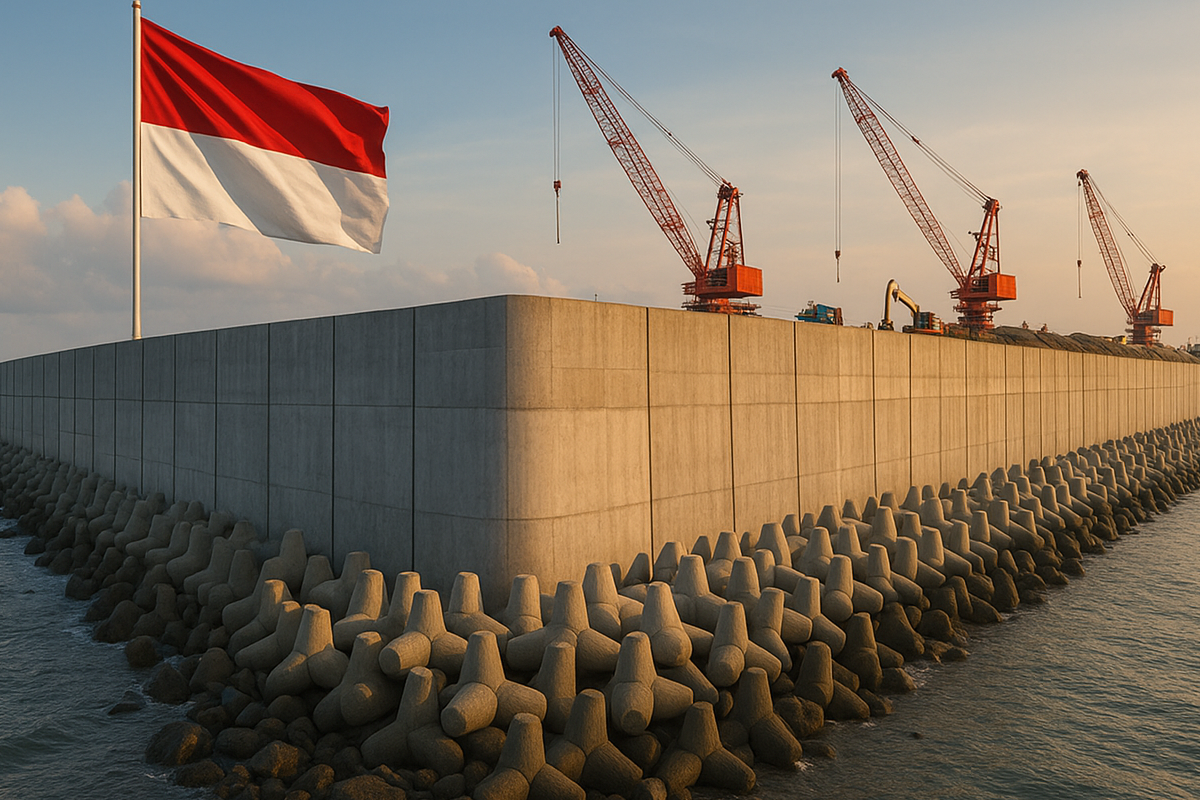 Indonesia Bakal Bina Tembok Laut Gergasi Bernilai $80 Bilion