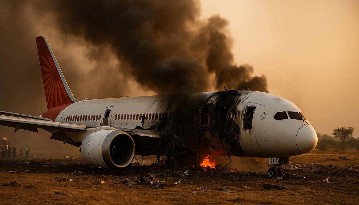 Saham Boeing Menjunam Selepas Pesawat Terhempas Di India, 240 Terkorban