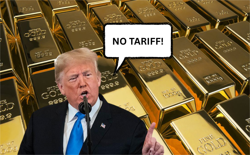 Emas Fizikal Tidak Akan Dikenakan Tarif – Donald Trump