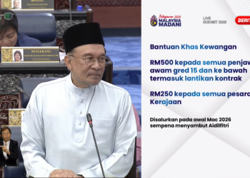 Bajet 2026: Bonus Penjawat Awam RM500, Pesara Kerajaan RM250