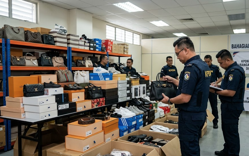 KPDN Tumpas Sindiket Barangan Tiruan RM600,000 Di Johor Bahru