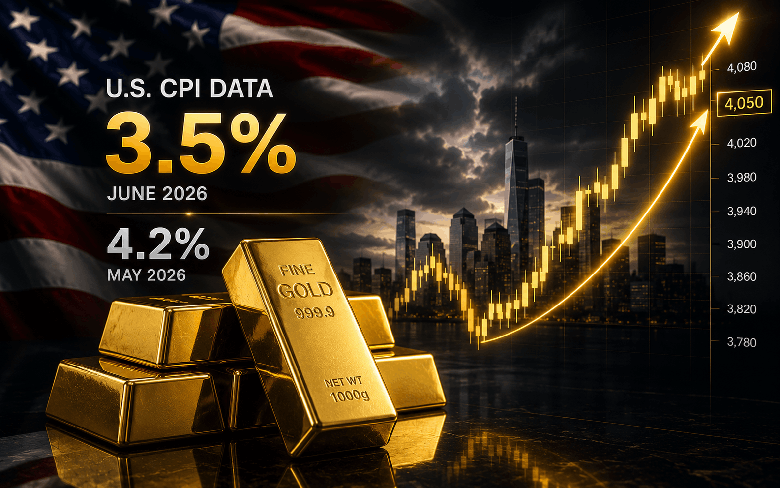 CPI Jadi Penyelamat, Emas Melantun Harga $4,100 Semula