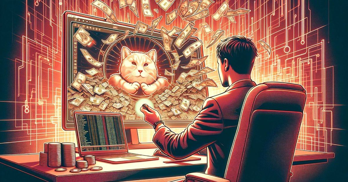 Kerana Beli Memecoin Kucing, Trader ‘Flip’ $13K Jadi $2 Juta Dalam Sejam Je!