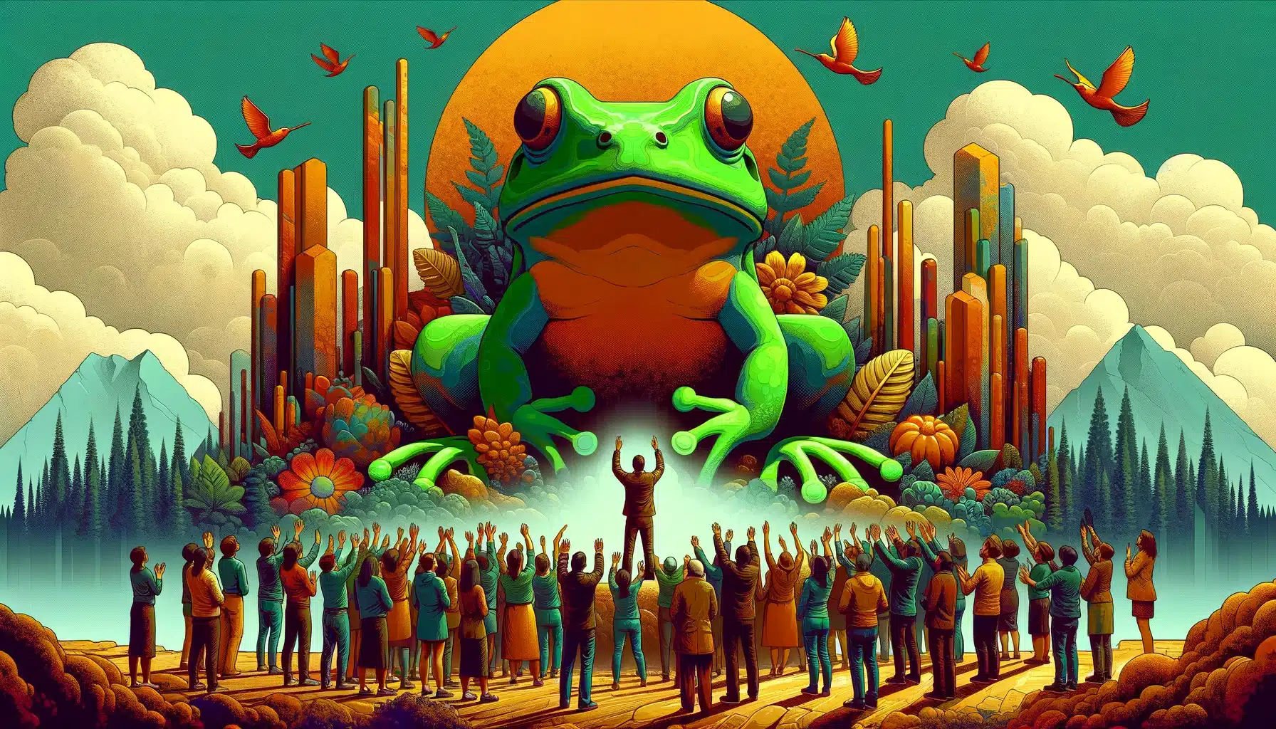 KuCoin Menyenaraikan Memecoin Katak Ini, Harga Meroket Hampir 300%!