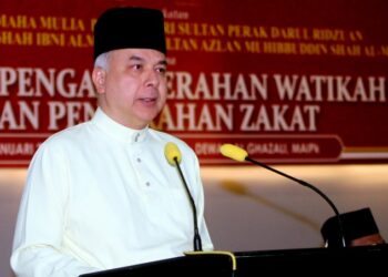 Sultan Nazrin Berkenan Terima RM13.7 Juta Zakat Perniagaan Dari 10 Firma Korporat