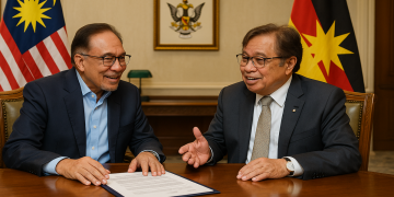 PMX & Abang Johari Bersatu, Bincang Langkah Tangani Isu Petronas Di Sarawak