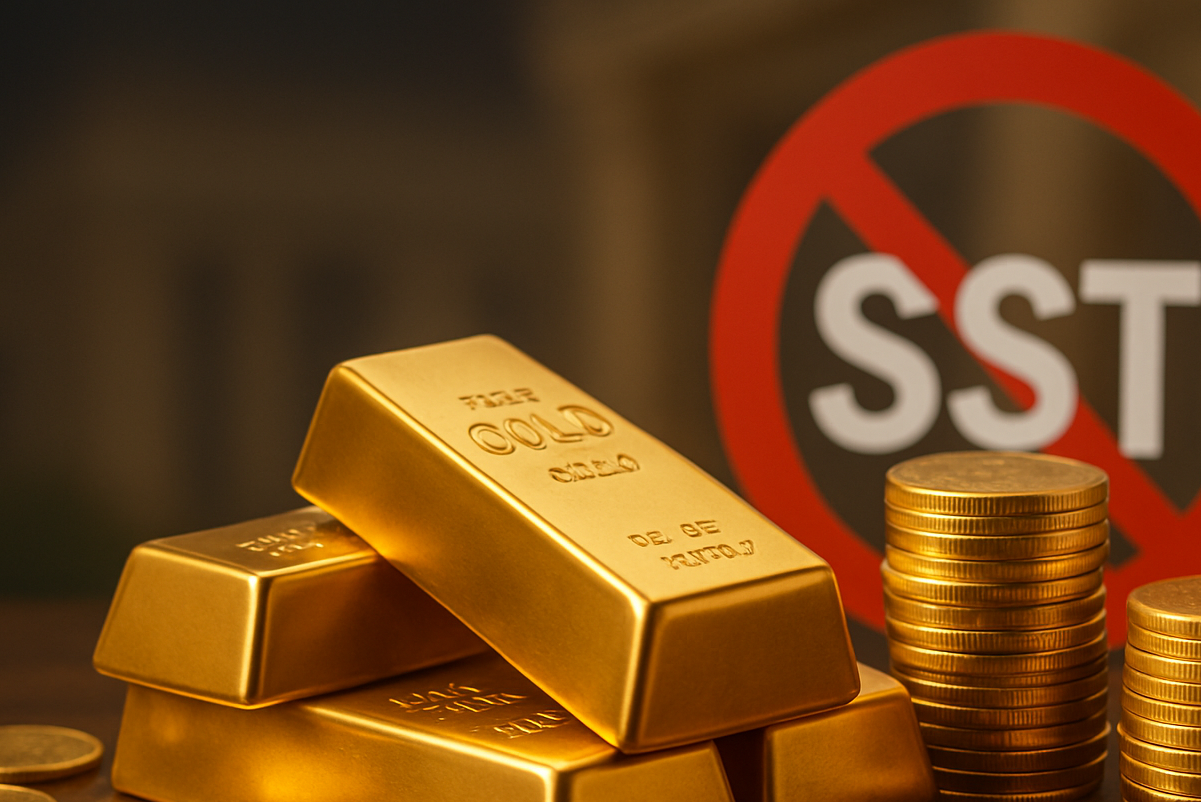 Sah! Kerajaan Umum Emas Bebas Cukai SST