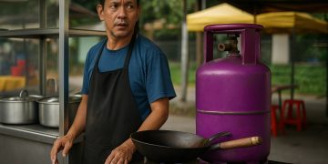 Tong Gas Hijau Dipaksa Tukar Kepada ‘Purple’ – Peniaga Terbeban, Harga Makanan Bakal Naik!