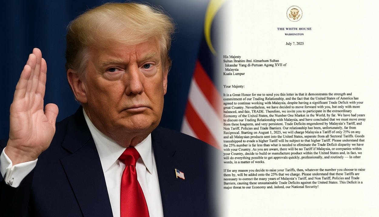 Malaysia Kini Perlu Hadap 25% Tarif Trump Berkuatkuasa Ogos Ini!