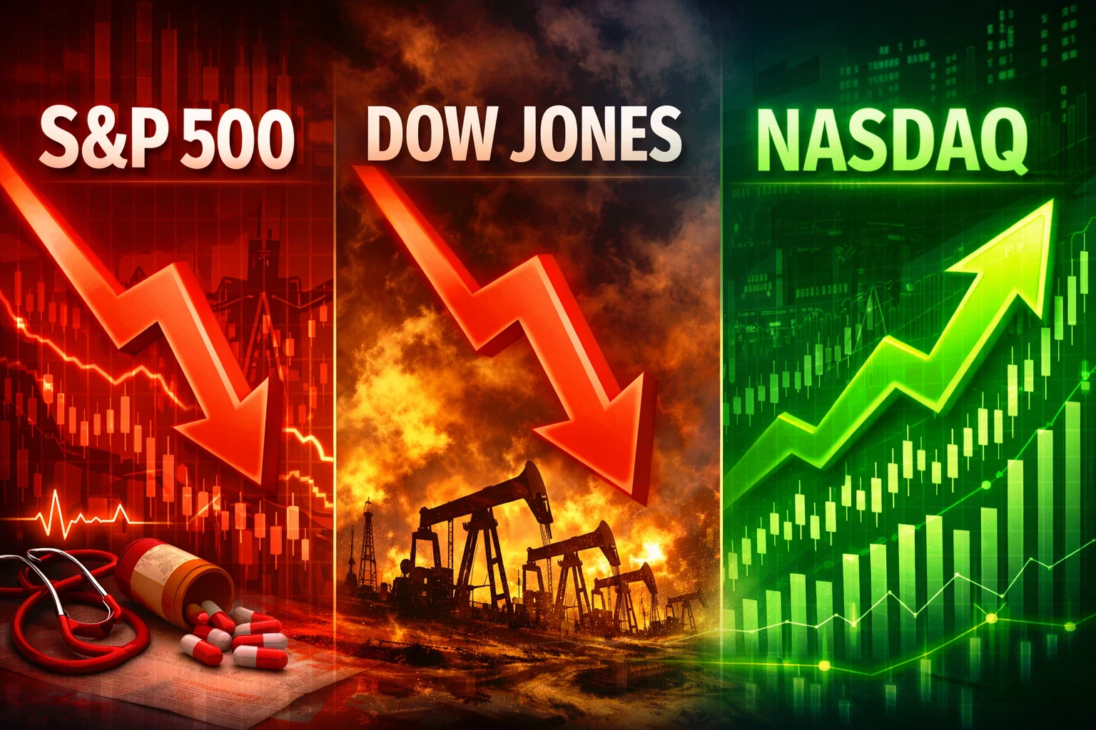 Saham Kesihatan & Tenaga Tekan S&P 500 & Dow Jones, Nasdaq Kekal Kukuh